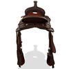 vidaXL Western-Sattel, Halfter & Brustblatt Echtleder 15" Braun