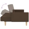 vidaXL Schlafsofa 2-Sitzer mit Fu&szlig;hocker Braun Stoff