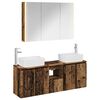 vidaXL Badezimmerschrank-Set 4 pcs Altholz Holzwerkstoff