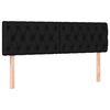 vidaXL Boxspringbett mit Matratze Schwarz 140x200 cm Stoff