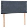 vidaXL Boxspringbett mit Matratze & LED Dunkelgrau 90x210 cm Samt