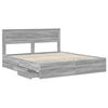 vidaXL Bettrahmen Graues Sonoma 200 x 200 cm Ingenieurs Holz