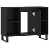 vidaXL Badschrank Schwarz 80x33x60 cm Holzwerkstoff