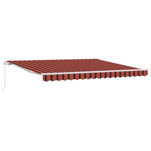 vidaXL Einziehbare Markise Orange und Braun 400 x 300 cm
