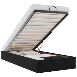 vidaXL Ottoman-Bett ohne Matratze Schwarz 80x200 cm Samt