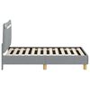 vidaXL Kinderbettgestell mit Kopfteil Hellgrau 70 x 140 cm Stoff