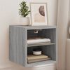 vidaXL TV-Wandschrank mit LED-Leuchten Grau Sonoma 30x28,5x30 cm