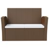 vidaXL 8-tlg. Garten-Lounge-Set mit Kissen Poly Rattan Braun