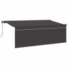 vidaXL Einziehbare Markise Anthrazit 350 x 200 cm Stoff
