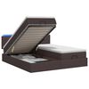 vidaXL Ottoman-Bett mit Matratze und LED Dunkelbraun 200 x 200 cm