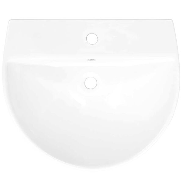 vidaXL Waschbecken Wei&szlig; 56 x 48 x 42 cm Glasierte Keramik