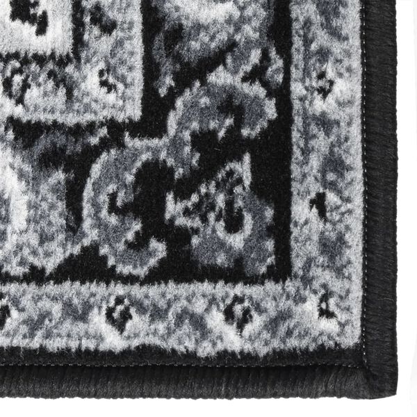 vidaXL Teppichl&auml;ufer BCF Schwarz 80x450 cm