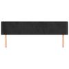 vidaXL Kopfteil mit Ohren Schwarz 183x16x78/88 cm Samt