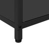 vidaXL K&uuml;chenaufbewahrung mit Regal Schwarz 60 x 50 x 92 cm Stahl