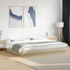 vidaXL Bettgestell mit LED Sonoma-Eiche 180x200cm Holzwerkstoff