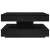 vidaXL Couchtisch 360-Grad Drehbar Schwarz 70x70x34,5 cm