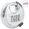 vidaXL Diskusschl&ouml;sser mit Schl&uuml;sseln 12 pcs Silber 7 x 2,3 x 7 cm