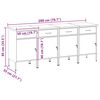 vidaXL Werkbank mit Schubladen 4 pcs Schwarz und Grau 200 x 55 x 85 cm