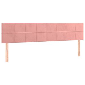 vidaXL Kopfteile Rosa 180x5x78/88 cm Samt