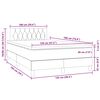 vidaXL Boxspringbett mit Matratze & LED Hellgrau 120x190 cm Samt