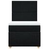 vidaXL Boxspringbett mit Matratze Schwarz 100x200 cm Stoff