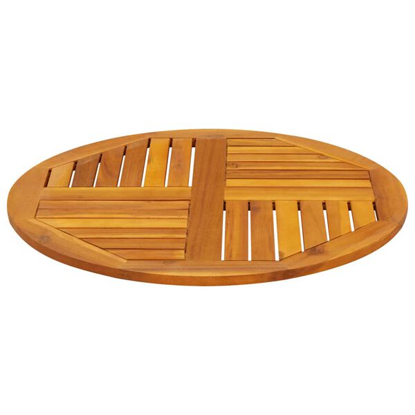 vidaXL Tischplatte Ø70x2 cm Rund Massivholz Akazie