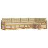 vidaXL Outdoor-Sofagarnitur 6 stk. Wei&szlig; und Beige Polyester