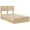 vidaXL Bettrahmen Sonoma-Eiche 120 x 190 cm Ingenieurs Holz