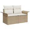 vidaXL Garten-Sofa-Set mit Kissen mit Speicher 9 pcs Braun Poly Rattan