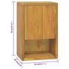 vidaXL Wand-Badschrank 45x30x70 cm Massivholz Teak