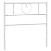 vidaXL Ersatz-Kopfteil Metall Wei&szlig; 90 cm