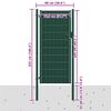 vidaXL Zauntor aus PVC und Stahl 100 x 204 cm Gr&uuml;n