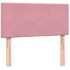 vidaXL Boxspringbett mit Matratze & LED Rosa 90x220 cm Samt