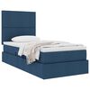 vidaXL Aufbewahrungsbett mit Matratze Blau 90 x 190 cm Polyester