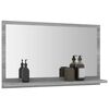vidaXL Badspiegel Grau Sonoma 60x10,5x37 cm Holzwerkstoff