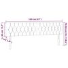 vidaXL LED Kopfteil Rosa 160x7x78/88 cm Samt