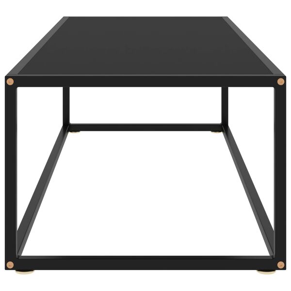 vidaXL Couchtisch Schwarz mit Schwarzem Glas 120x50x35 cm
