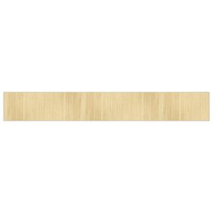 vidaXL Teppich Rechteckig Hell Natur 70x500 cm Bambus