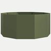 vidaXL Pflanzk&uuml;bel Olive Gr&uuml;n 120 x 120 x 50 cm Stahl