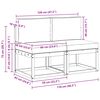 vidaXL 2 St&uuml;ck Outdoor Mittelsofa Massivholz Akazie