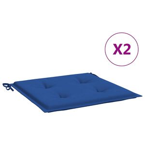 vidaXL Gartenstuhl-Kissen 2 Stk. K&ouml;nigsblau 50x50x4 cm Oxford-Gewebe