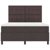 vidaXL Boxspringbett mit Matratze Dunkelbraun 140 x 200 cm Stoff