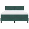 vidaXL Boxspringbett mit Matratze Dunkelgr&uuml;n 160 x 200 cm Samt