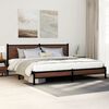 vidaXL Metallbett ohne Matratze Braun Eichen-Optik 193x203 cm