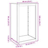 vidaXL Brennholzregal 60x40x100 cm Wetterfester Stahl