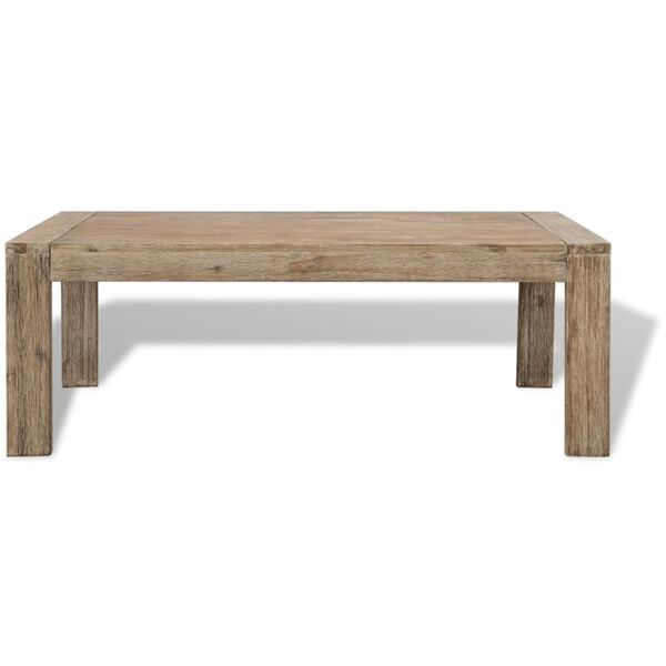 vidaXL Couchtisch Massivholz Akazie Geb&uuml;rstet 110x60x40 cm