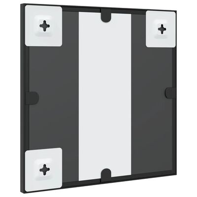 vidaXL Wandspiegel Schwarz 30x30 cm Quadratisch Eisen