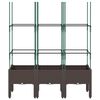 vidaXL Pflanzk&uuml;bel mit Rankgitter Braun 120x40x142,5 cm PP