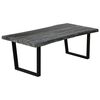 vidaXL Couchtisch Massivholz Mindi 102x56x41 cm Grau