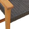 vidaXL Gartenst&uuml;hle 2 Stk. Schwarz Poly Rattan und Akazienholz